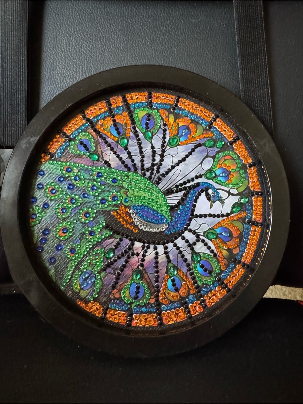 Peacock Diamond Painting Wall Art - completed